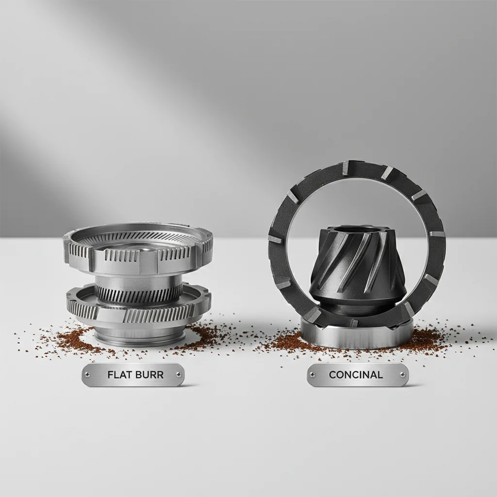 Espresso Machine Grinder Burr Types: Flat vs. Conical
